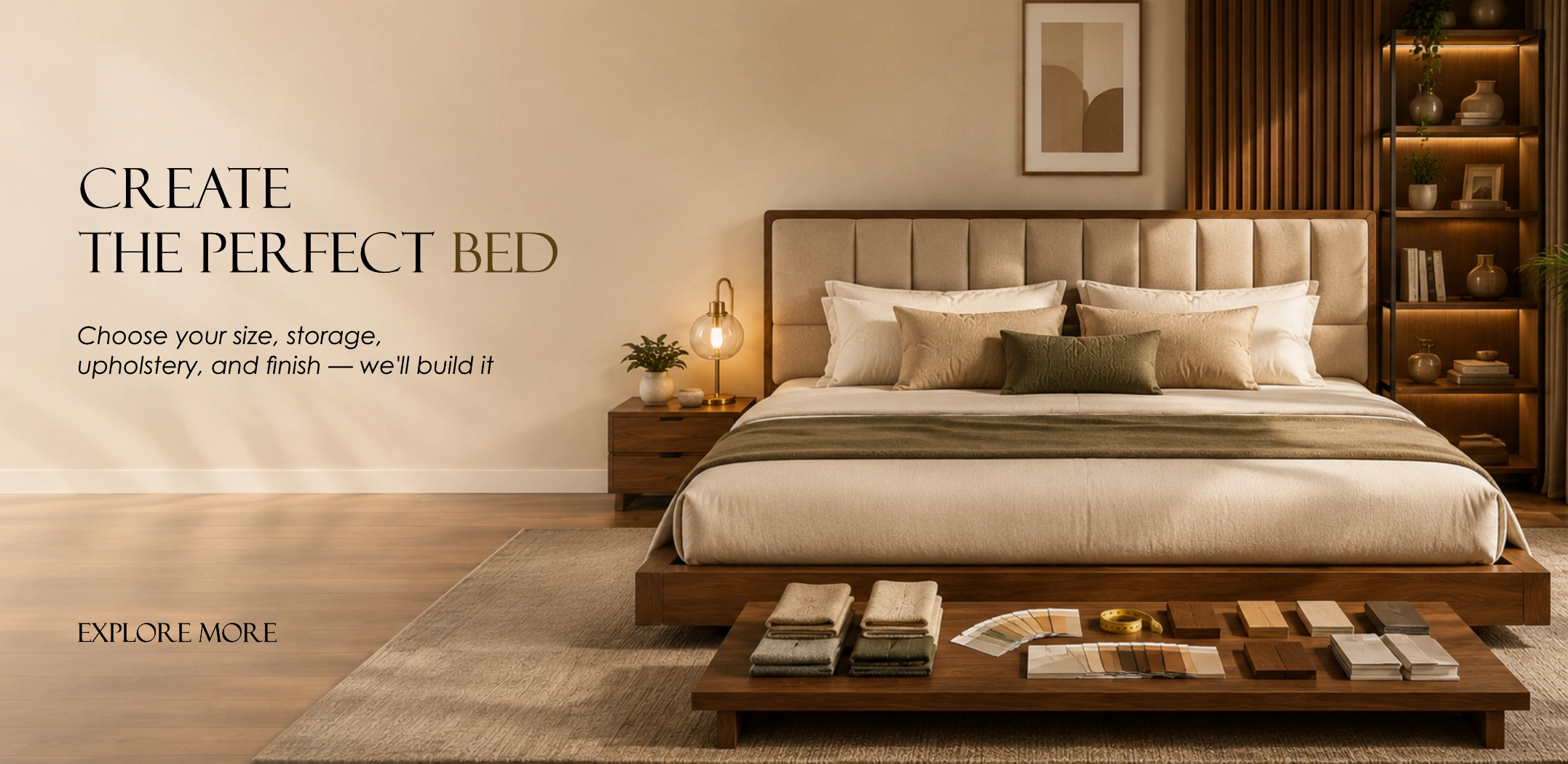Bed manufacturer banner page image