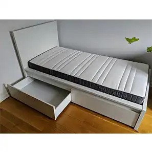 Cooper White - Single Bed With Storage - Woods Royal