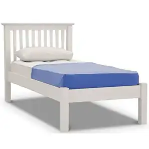White Duco - Single Wooden Bed - Woods Royal