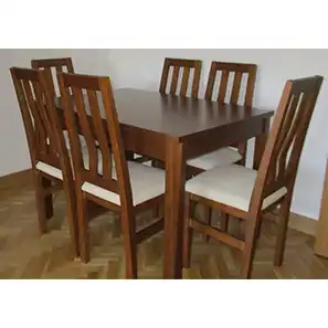 Dark wood 6 shop seater dining table